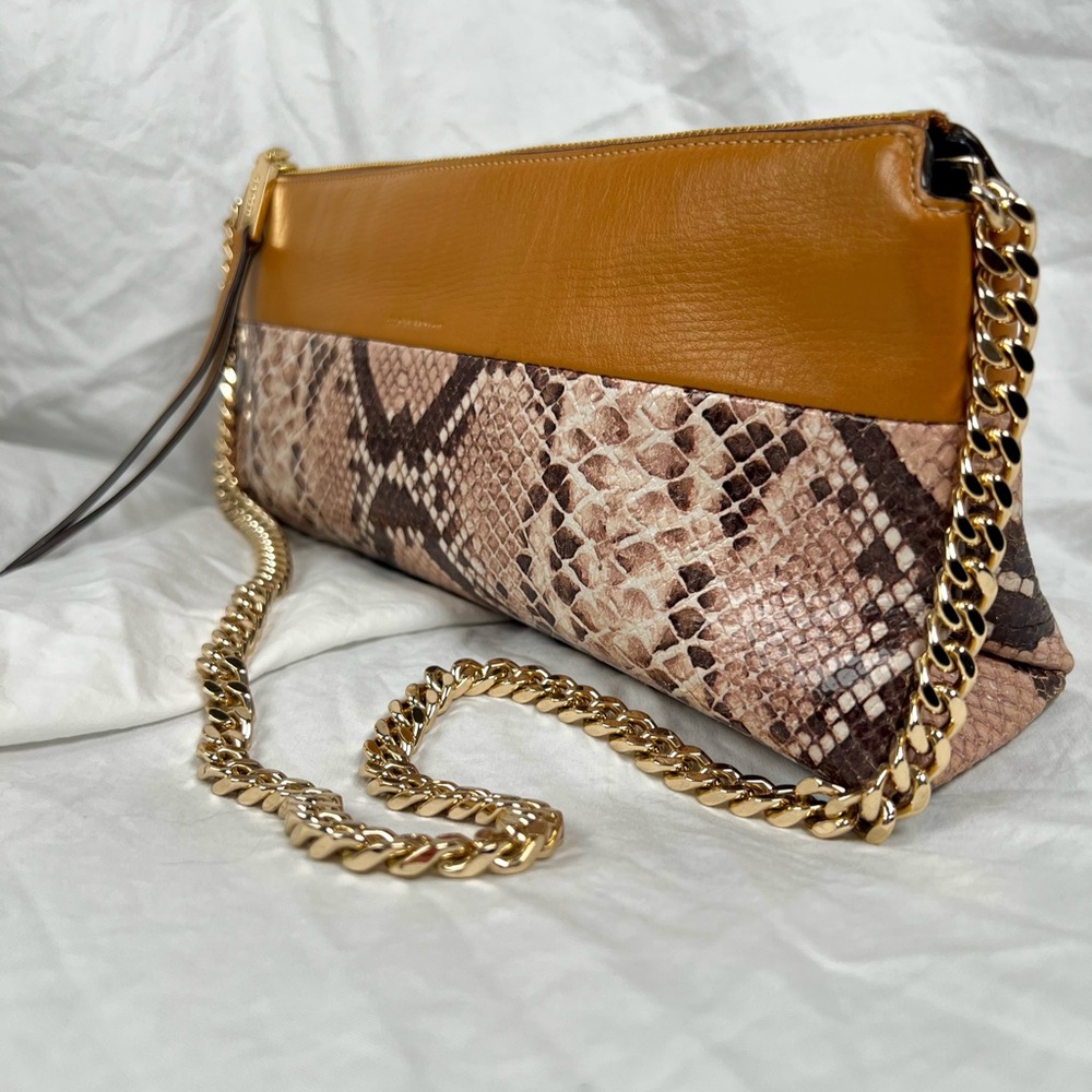 Coach Madison Python-Embossed Leather Large Clutch Style 50812
